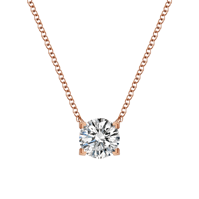 Luna solitaire necklace 0.2ct/ 0.3ct - Luna solitaire necklace 0.2ct/ 0.3ct -  The Future Rocks -    1