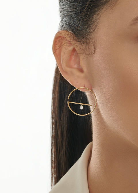 Medium lower floating earrings - The Future Rocks