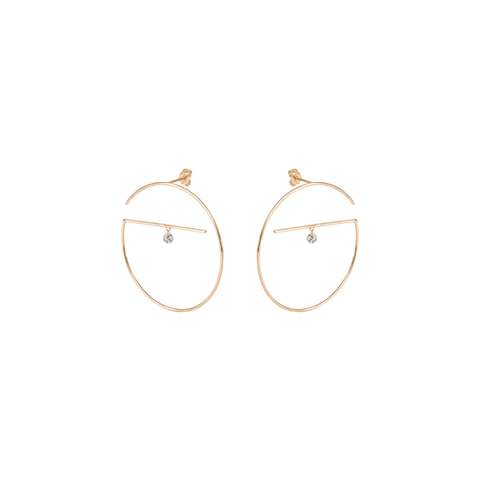 Medium upper floating earrings - The Future Rocks