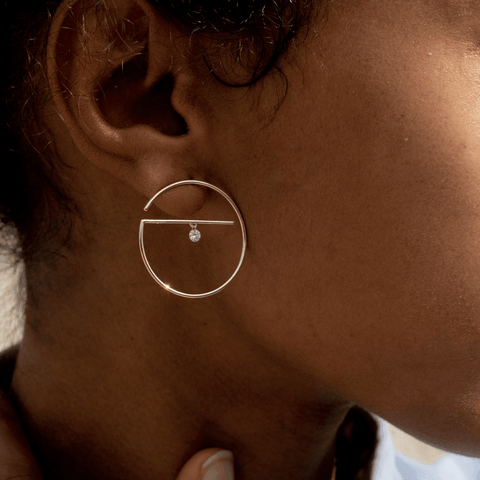 Medium upper floating earrings - The Future Rocks