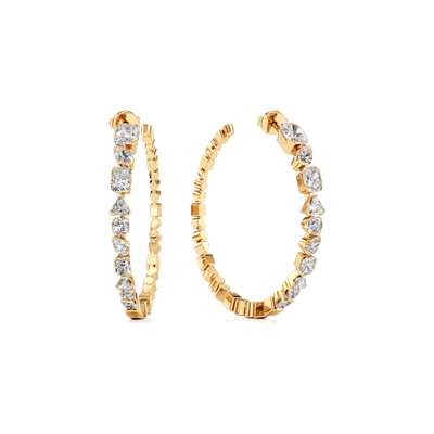Meta hoop earrings - Meta Lab-Grown Diamond Hoop Earrings - The Future Rocks - 1