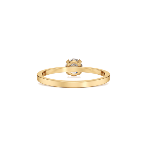 Meta large gold solitaire ring - The Future Rocks