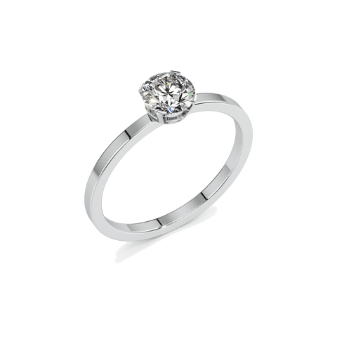 Meta large gold solitaire ring - The Future Rocks