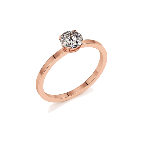 Meta large gold solitaire ring - The Future Rocks