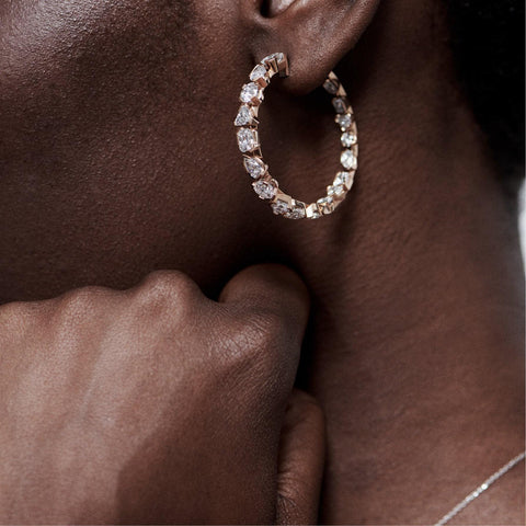 Meta statement hoop earrings - The Future Rocks