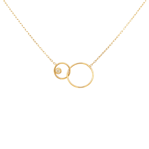  One necklace - 18K Recycled Gold Circle One Necklace -  The Future Rocks  -    1 
