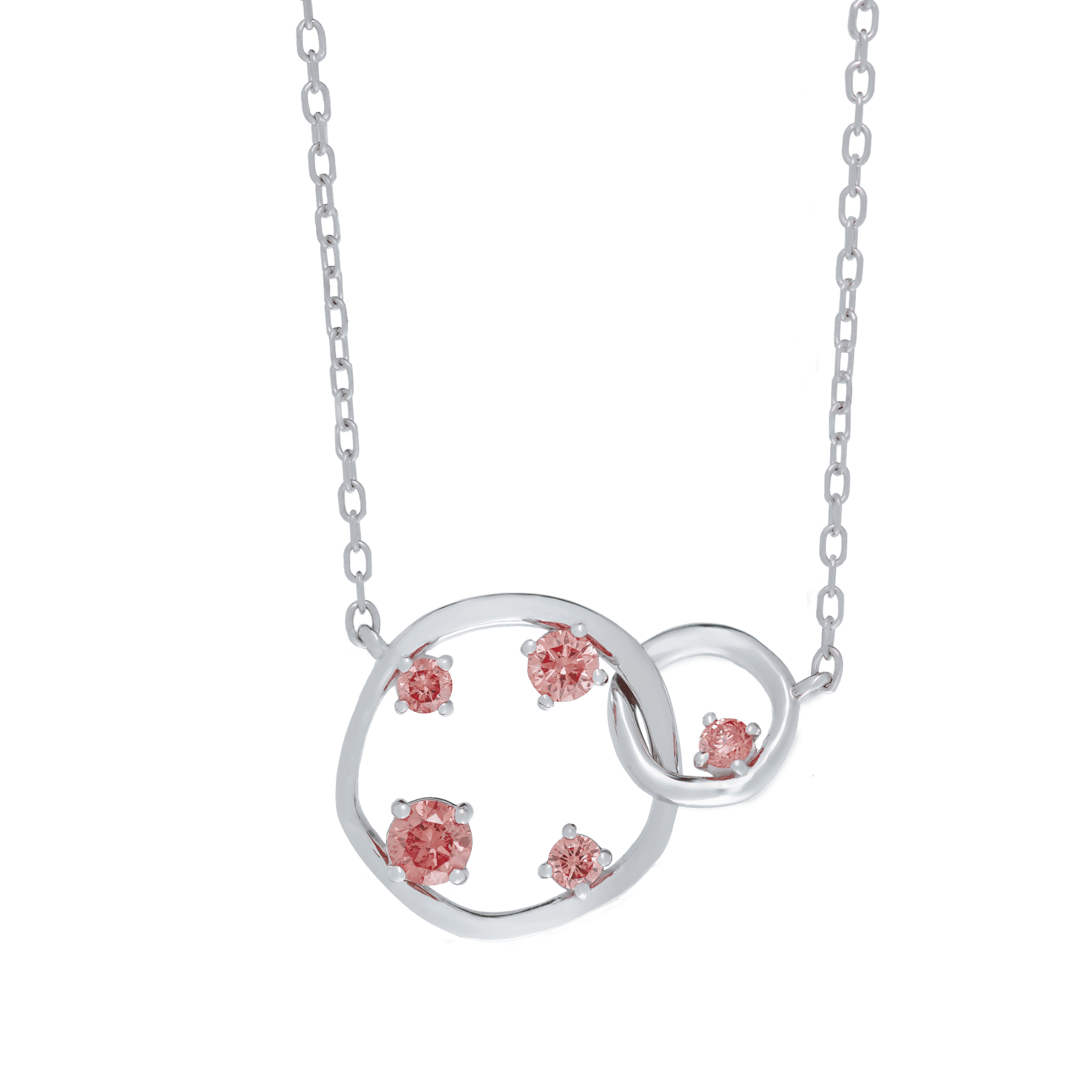 Orbit pink necklace - Lab-Grown Pink Diamond Orbit Pendant Necklace - The Future Rocks - 7