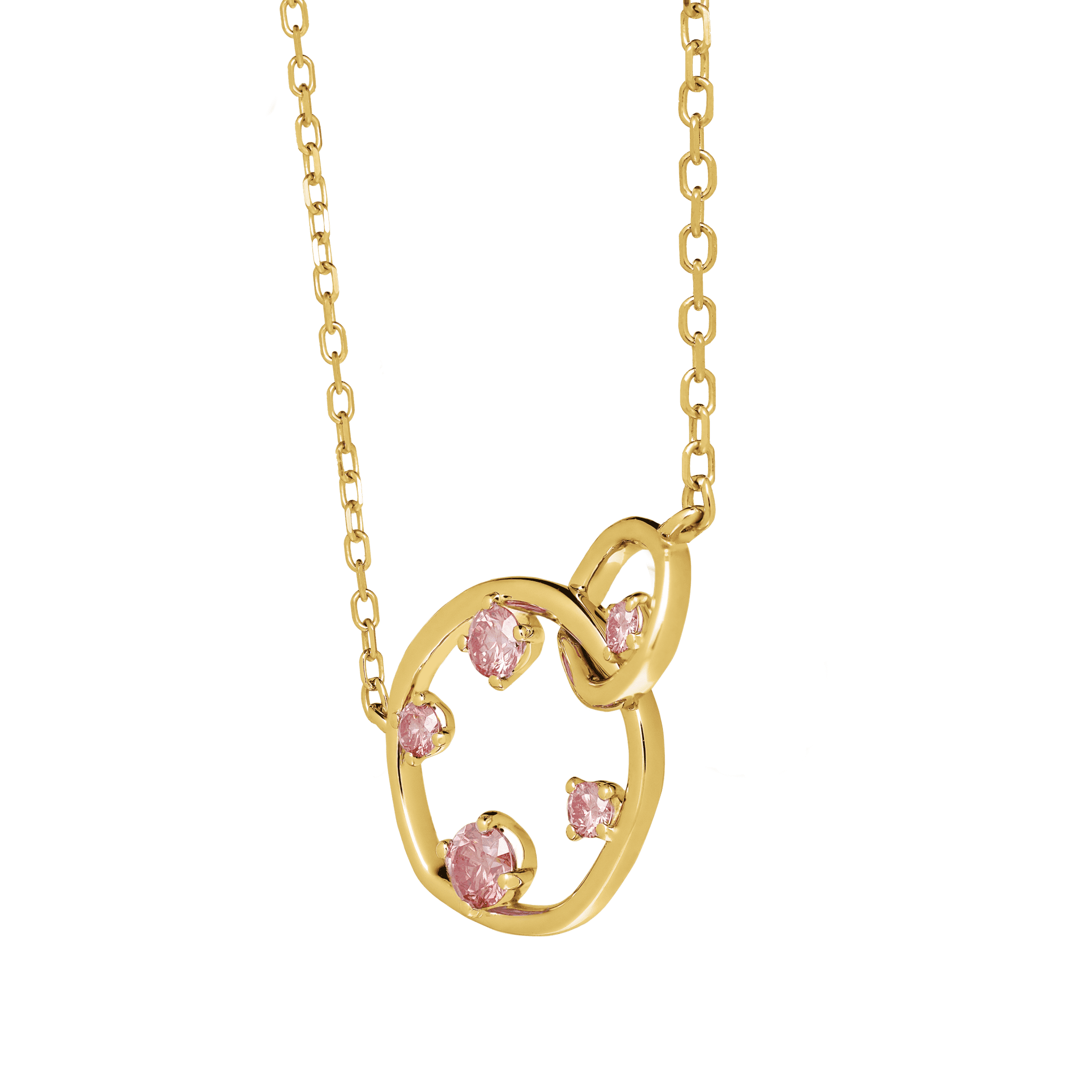 Orbit pink necklace - Lab-Grown Pink Diamond Orbit Pendant Necklace - The Future Rocks - 6