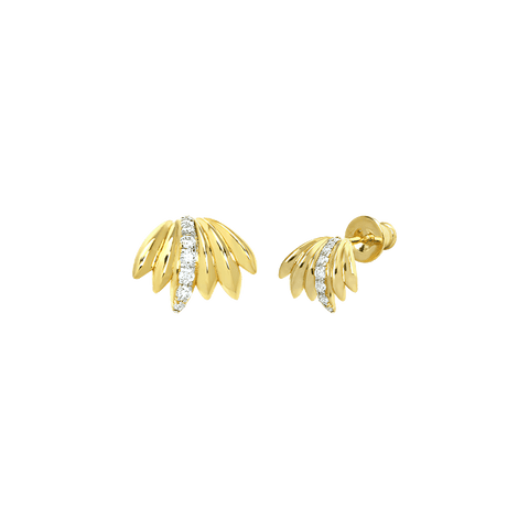  Palm mini hoop earrings - 18K Recycled Gold Vermeil Palm Mini Hoop Earrings -  The Future Rocks  -    1 