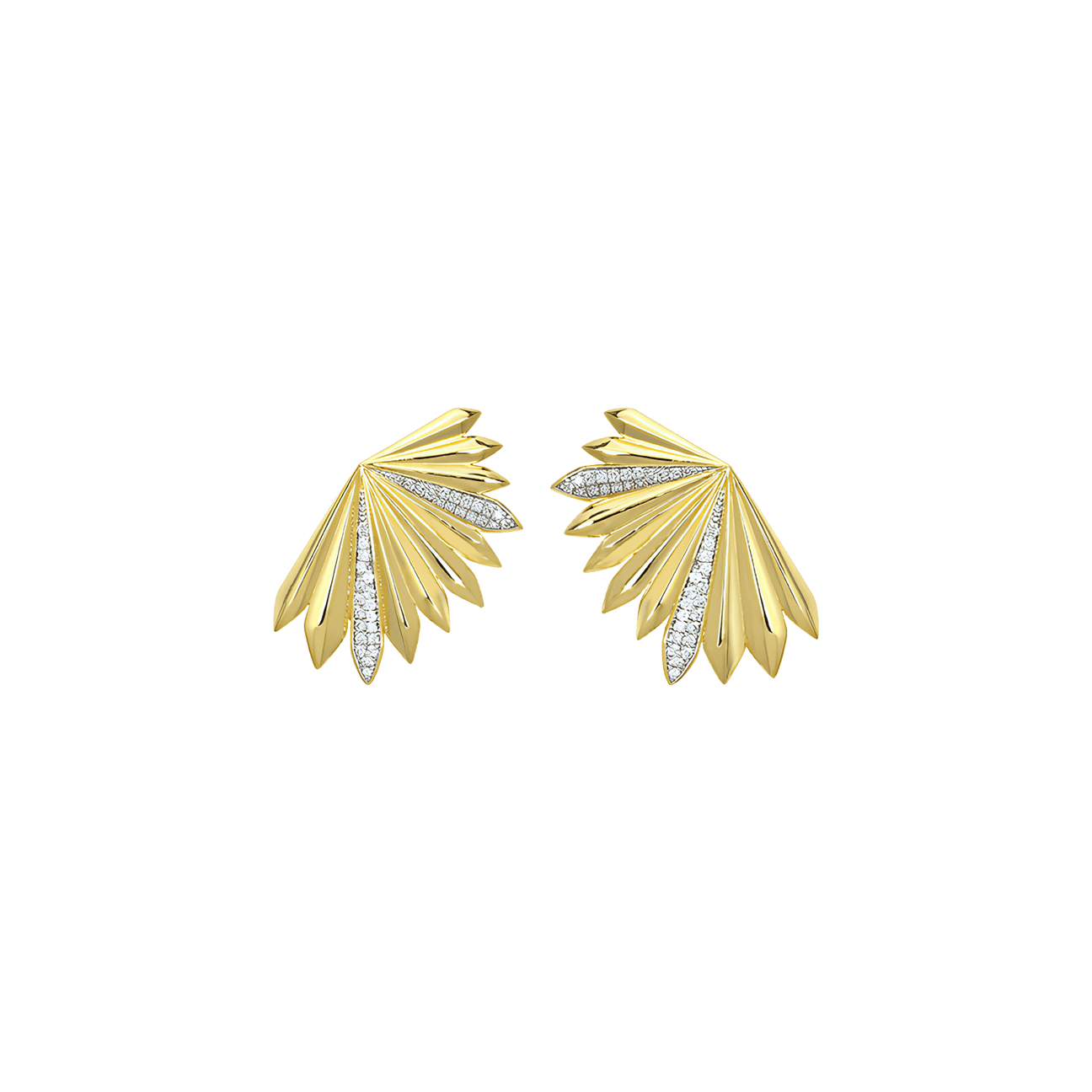 Palm statement fluted earrings - Palm statement fluted earrings -  The Future Rocks -    3