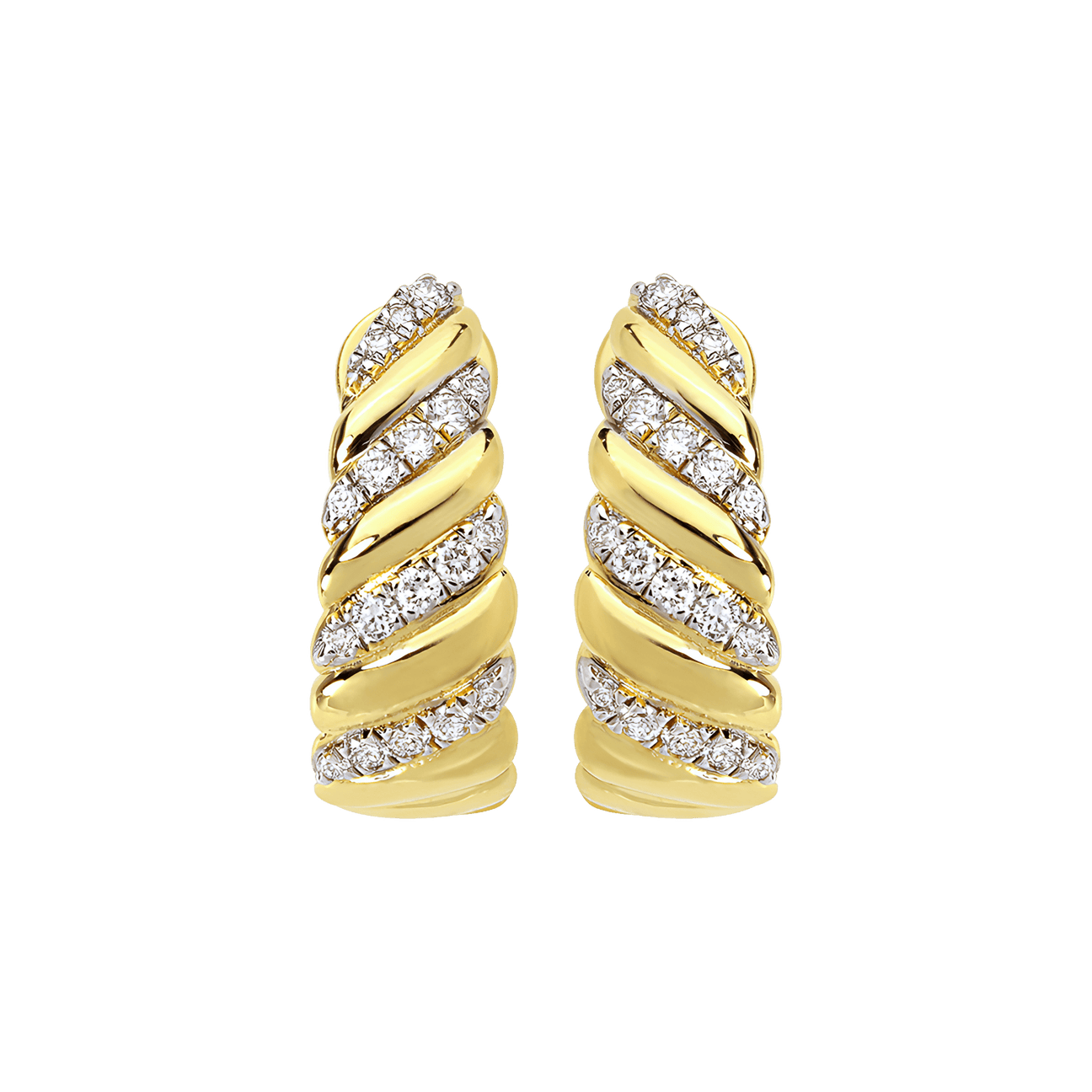 Palm twist wide hoop earrings - Palm twist wide hoop earrings -  The Future Rocks -    3