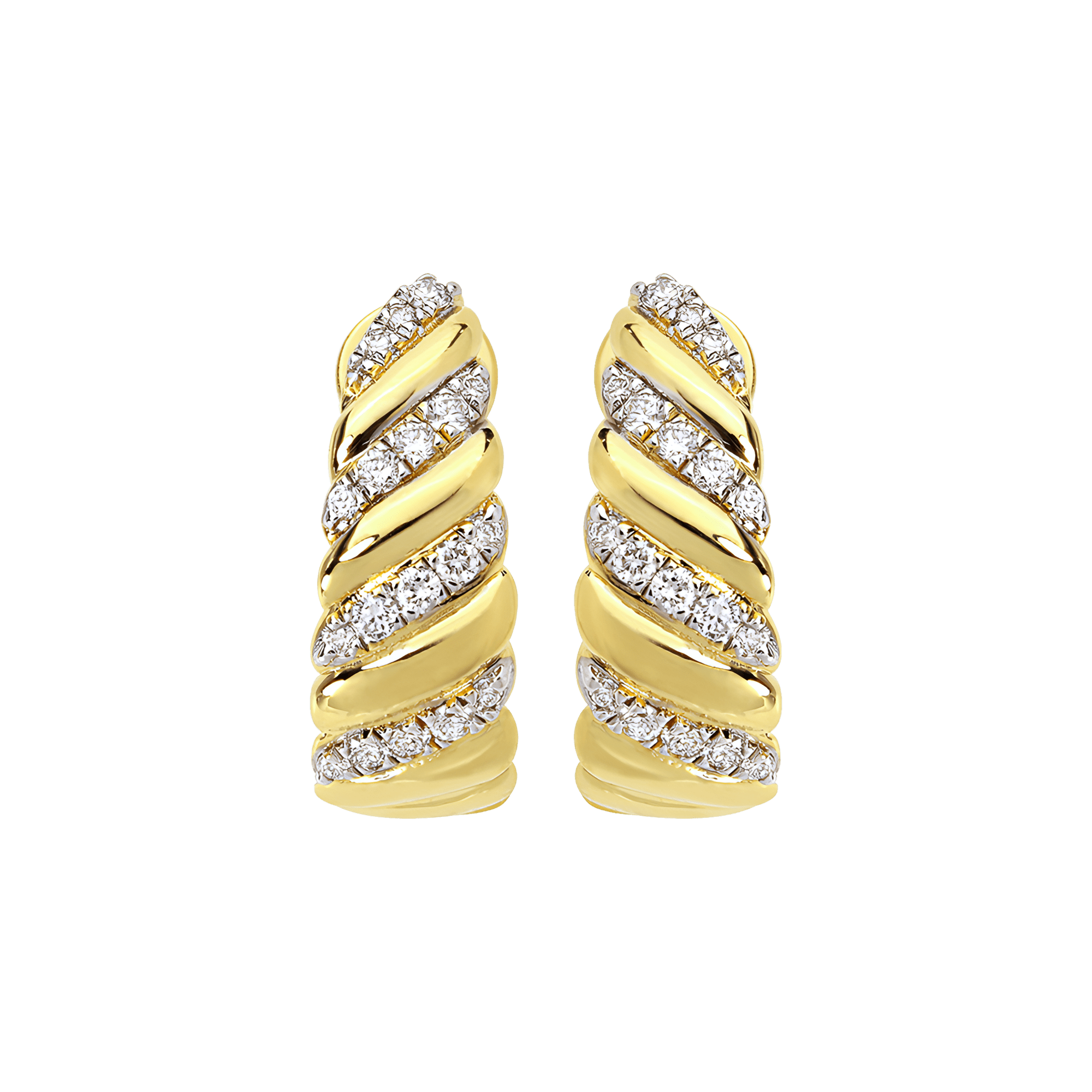 Palm twist wide hoop earrings - Palm twist wide hoop earrings -  The Future Rocks -    3