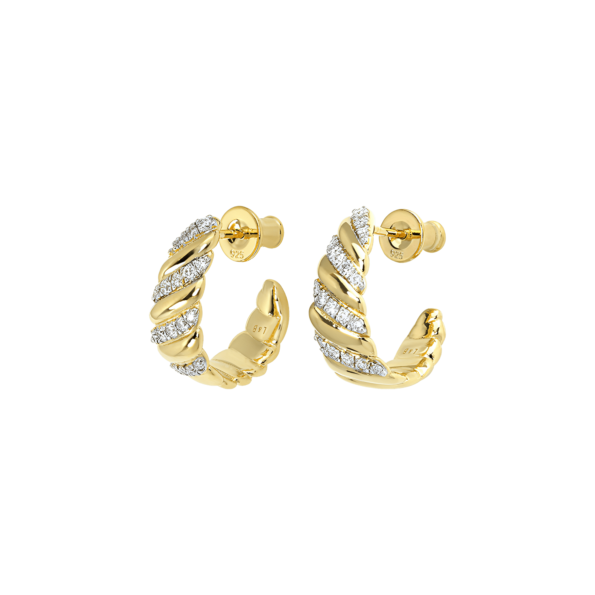Palm twist wide hoop earrings - Palm twist wide hoop earrings -  The Future Rocks -    4