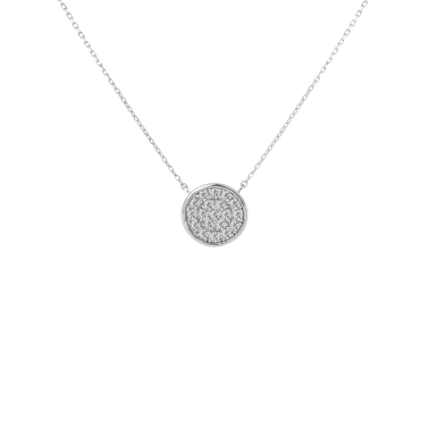 Pave disk necklace - The Future Rocks