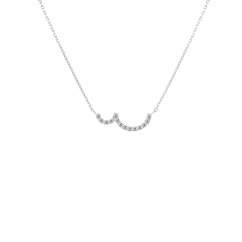 Pave double curve necklace - The Future Rocks