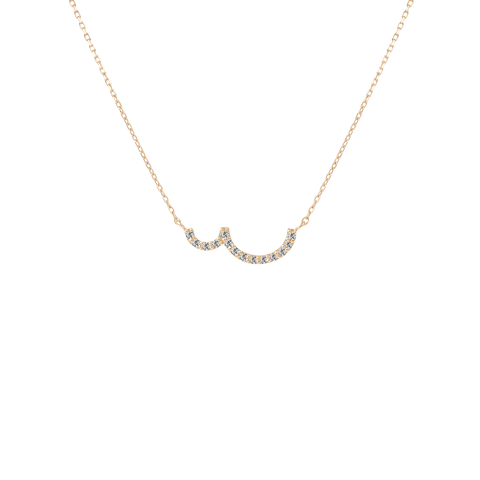 Pave double curve necklace - The Future Rocks