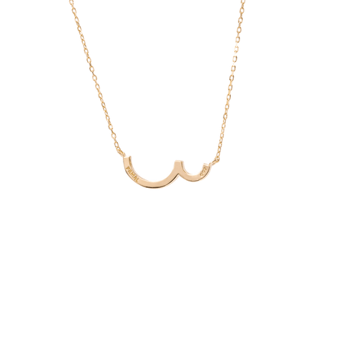 Pave double curve necklace - The Future Rocks