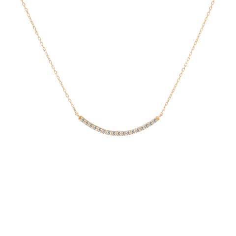 Pave long curve necklace - The Future Rocks