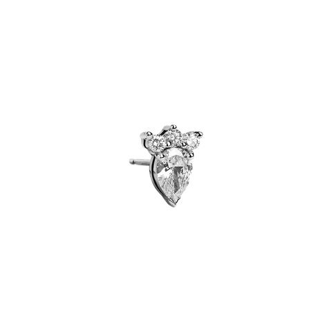  Pear deluxe - Lab-Grown Pear Diamond Deluxe Earring -  The Future Rocks  -    1 
