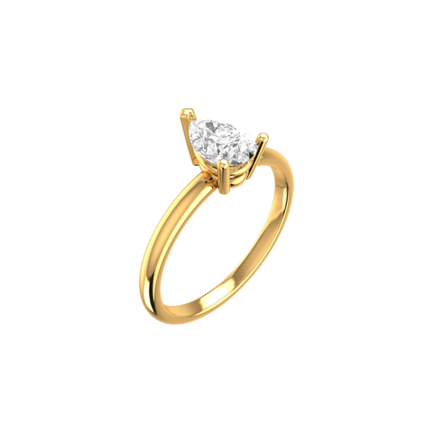  Pear solitaire ring - Pear Shaped Lab-Grown Diamond Solitaire Ring -  The Future Rocks  -    1 