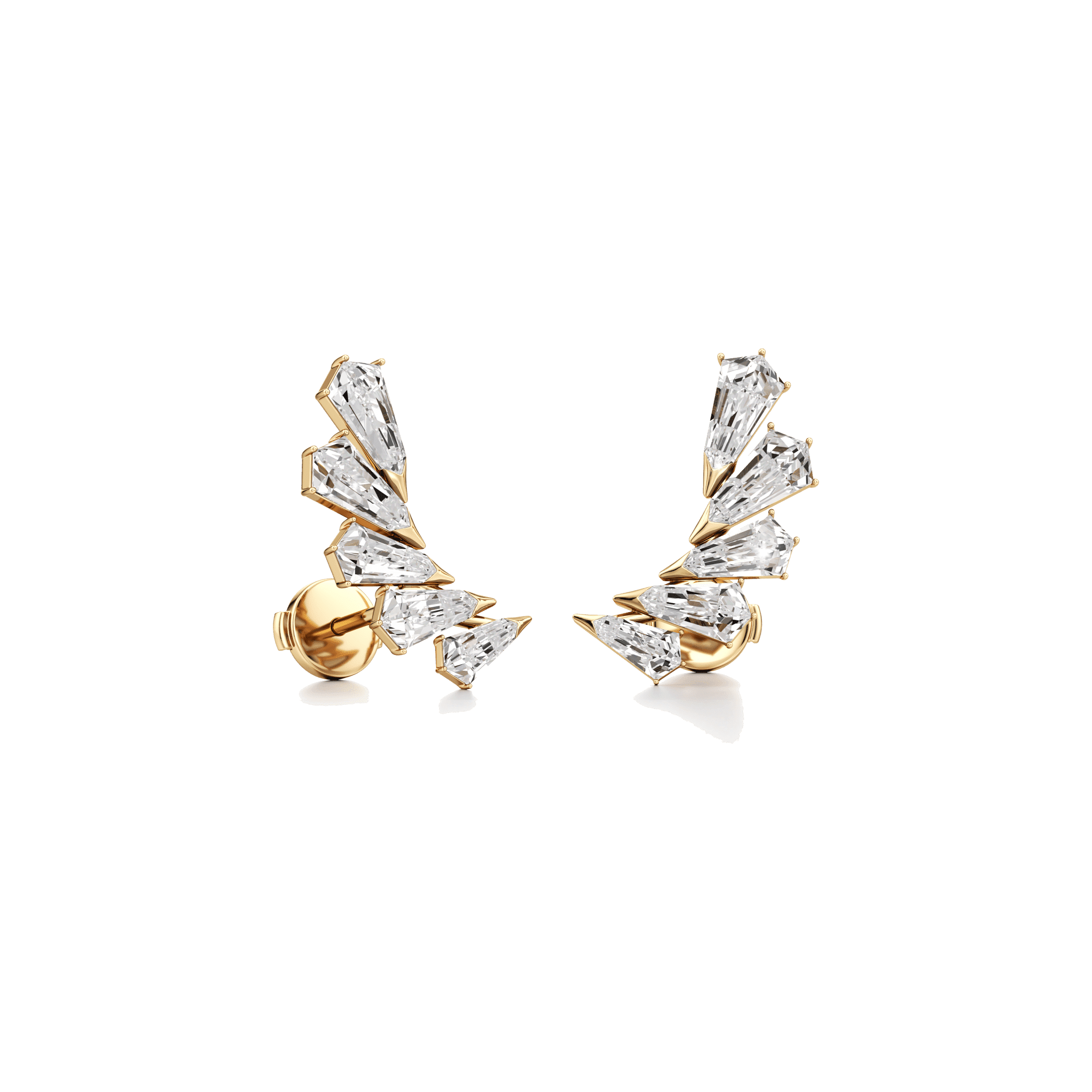 Phoenix wing petite earrings - Lab-Grown Diamond Phoenix Wing Petite Earrings - The Future Rocks - 1