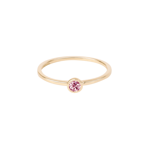 Pink bezel ring - The Future Rocks