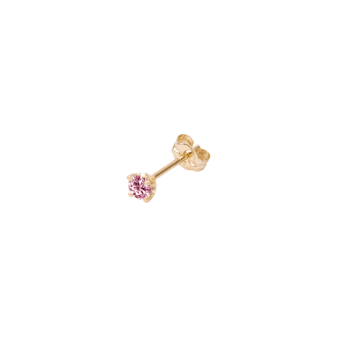 Pink solitaire stud earrings - The Future Rocks