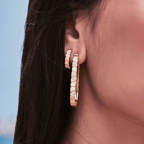 Ride & Love large semi-pavée earrings - The Future Rocks