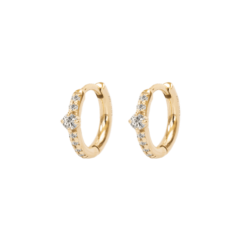 Small mixture pave hoop earrings - The Future Rocks