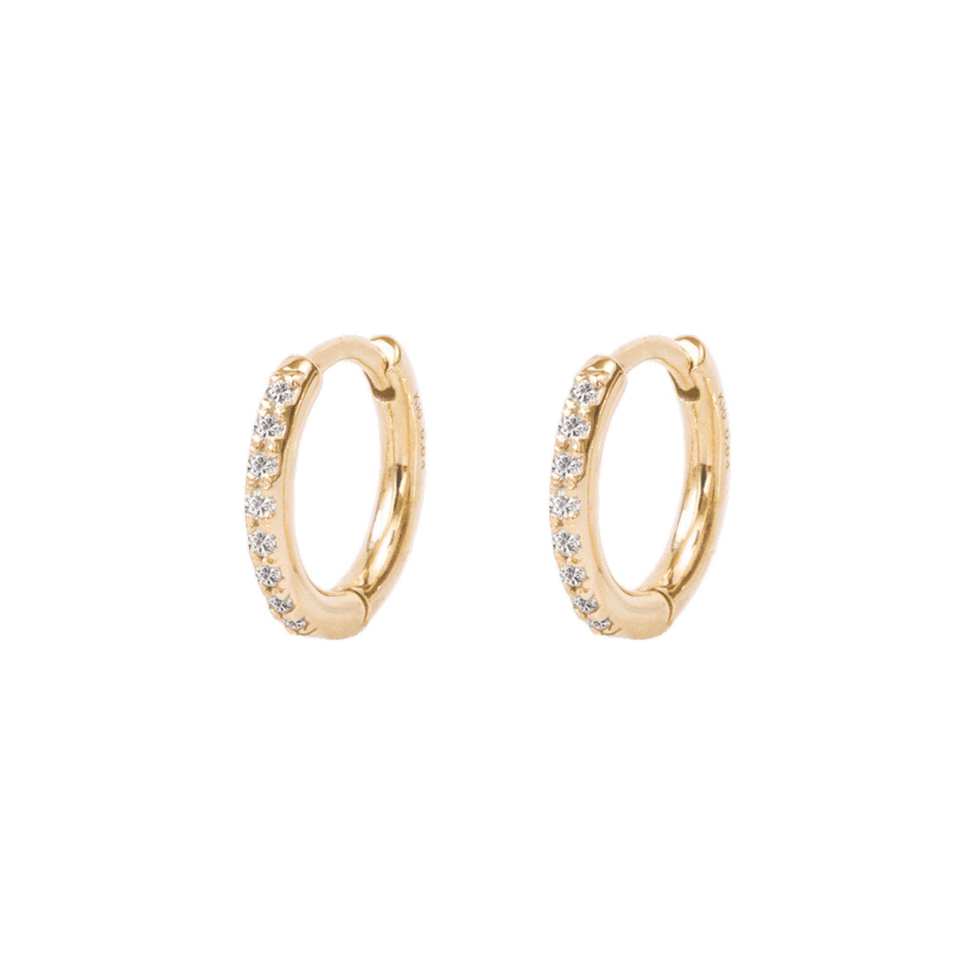 Small pave hoop earrings Clearance