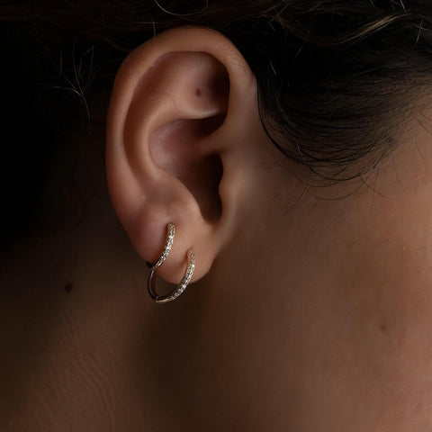 Small pave hoop earrings - The Future Rocks
