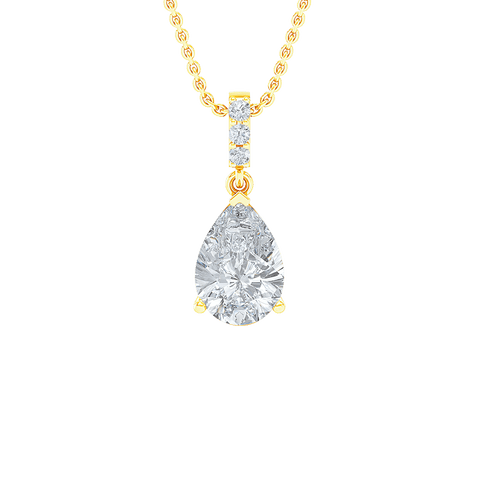  Solitaire pendant necklace - 2 Carat Pear Diamond Solitaire Pendant Necklace -  The Future Rocks  -    1 