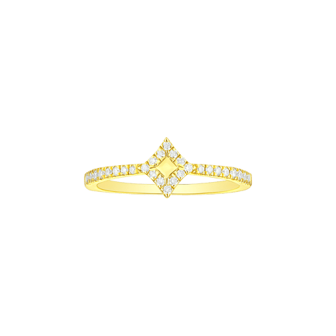  Sparkle ring - 14K Gold Lab-Grown Diamond Sparkle Ring -  The Future Rocks  -    1 