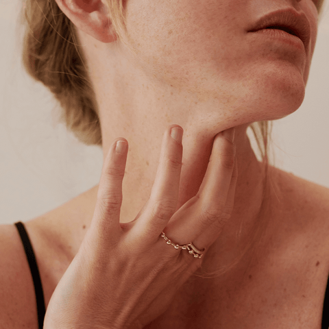 Sphere bead ring gold - The Future Rocks