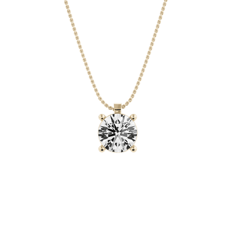  Sumin claw pendant necklace - 18K Recycled Gold Diamond Solitaire Pendant Necklace -  The Future Rocks  -    1 
