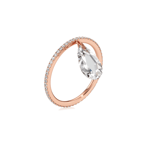 Tear drop pavé ring - The Future Rocks