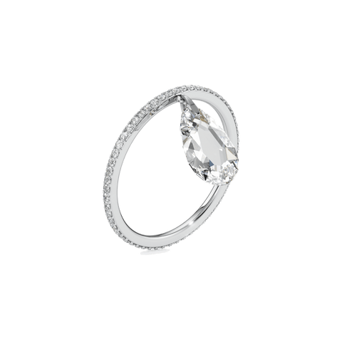 Tear drop pavé ring - The Future Rocks