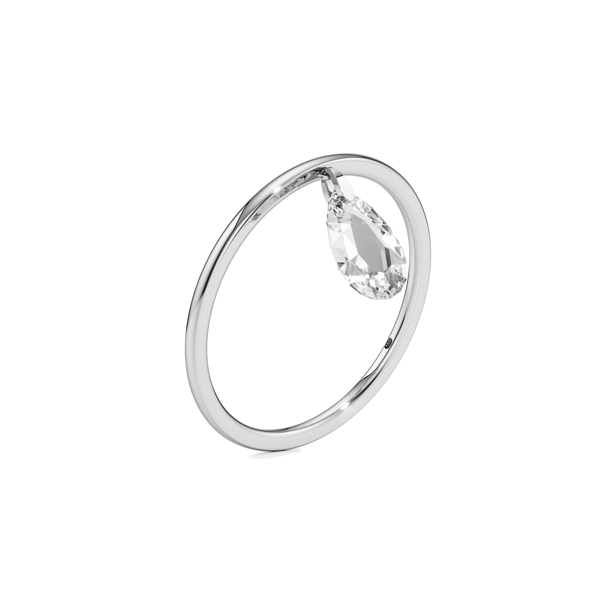 Tear drop statement ring - Lab-Grown Diamond Tear Drop Statement Ring - The Future Rocks - 3