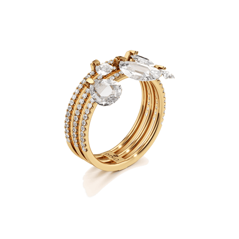 Tear multi drop statement ring - The Future Rocks