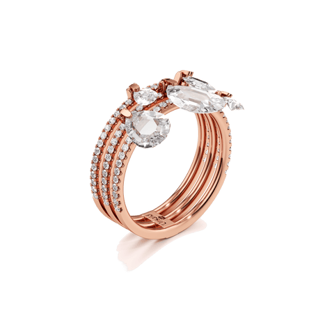 Tear multi drop statement ring - The Future Rocks