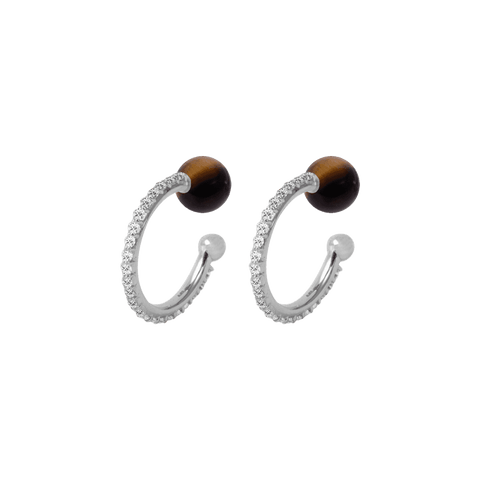 Tiger's eye ball ear cuff - The Future Rocks