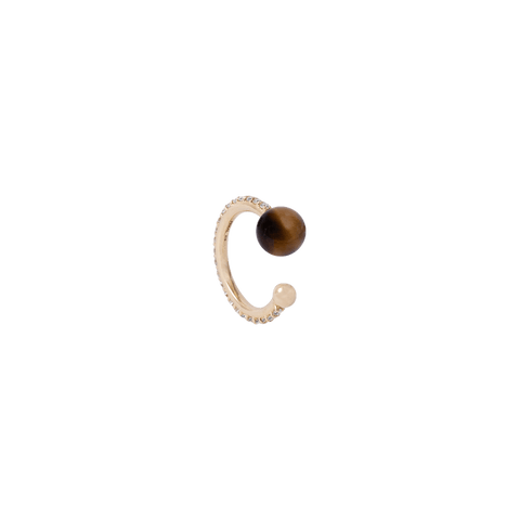 Tiger's eye ball ear cuff - The Future Rocks