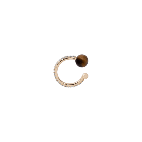 Tiger's eye ball ear cuff - The Future Rocks