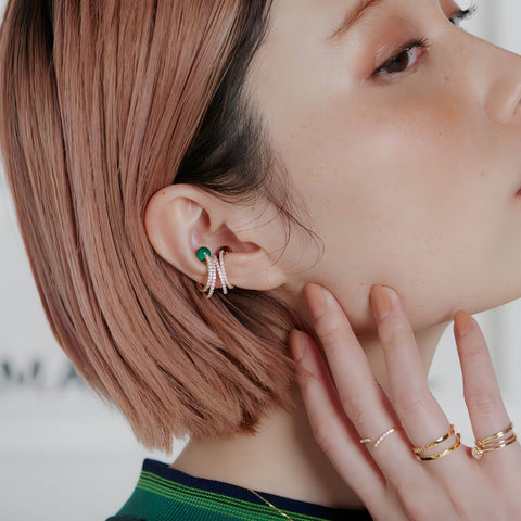 Tiger's eye ball ear cuff - The Future Rocks