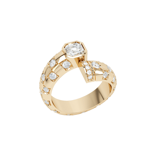 Toi et moi checkerboard asscher ring - Toi et moi checkerboard asscher ring -  The Future Rocks -    1
