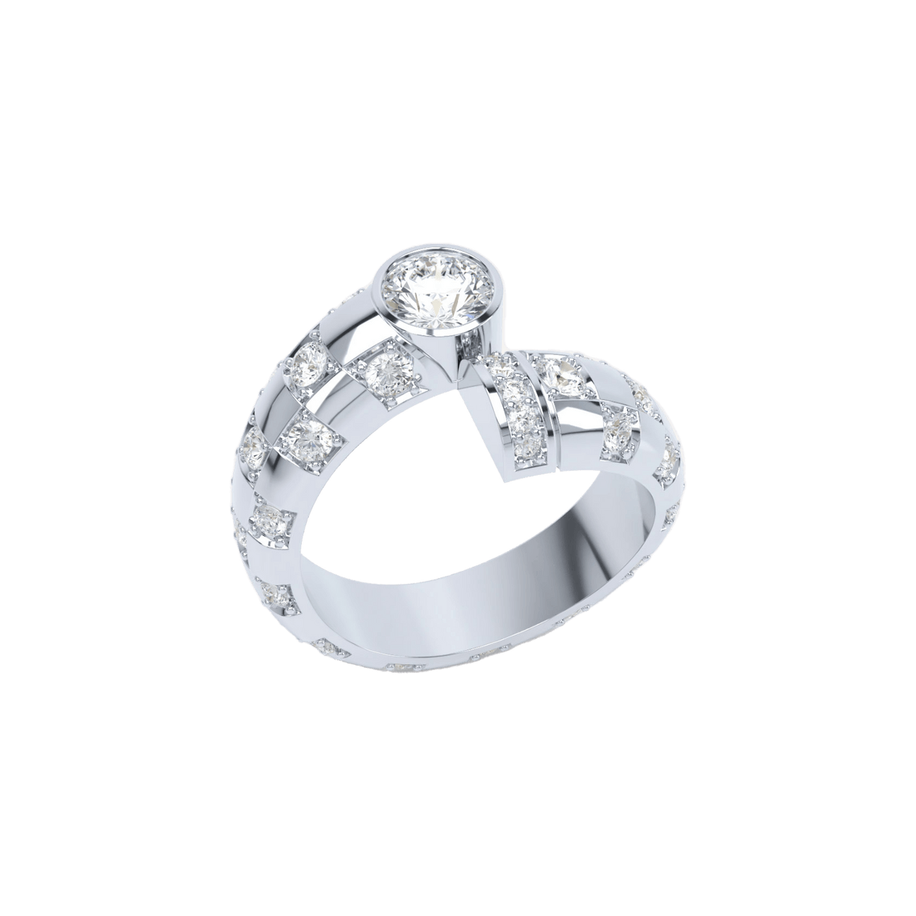 Toi et moi checkerboard brilliant ring - Toi et moi checkerboard brilliant ring -  The Future Rocks -    3