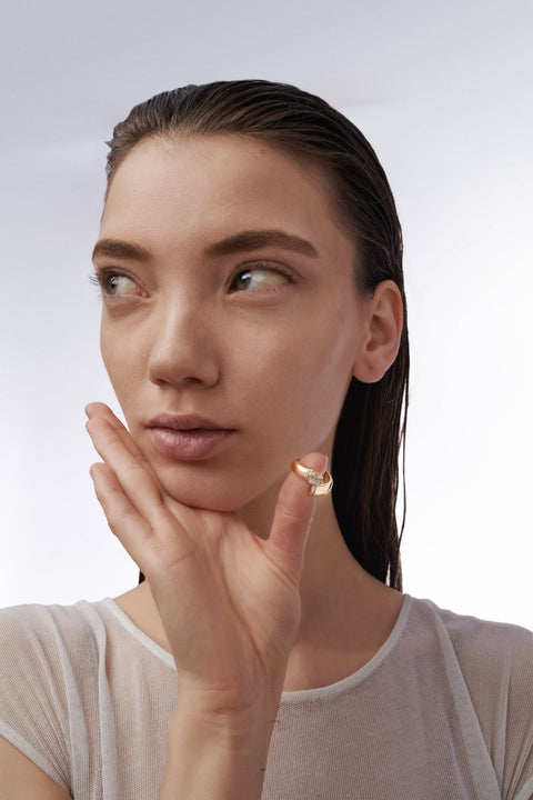 Toi et Moi polished Asscher ring - The Future Rocks