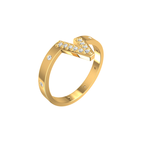 V Pave Ring - The Future Rocks