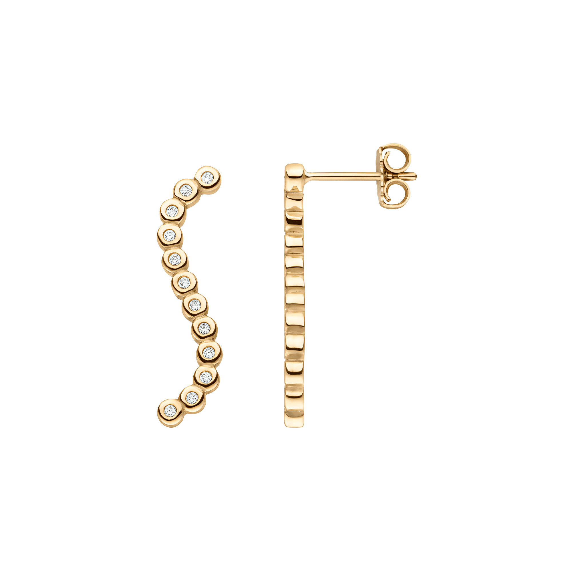 Wave earrings - Lab-Grown Diamond Wave Earrings - The Future Rocks - 1