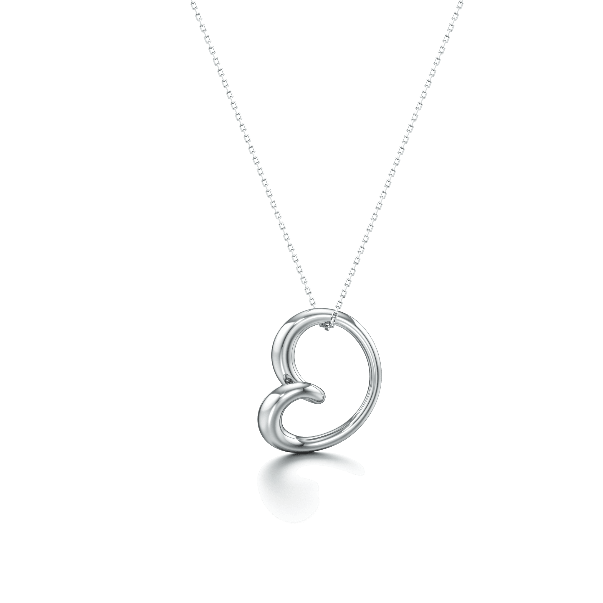 Whirlwind gold pendant - 18K Recycled Gold Pendant Heart Necklace - The Future Rocks - 5